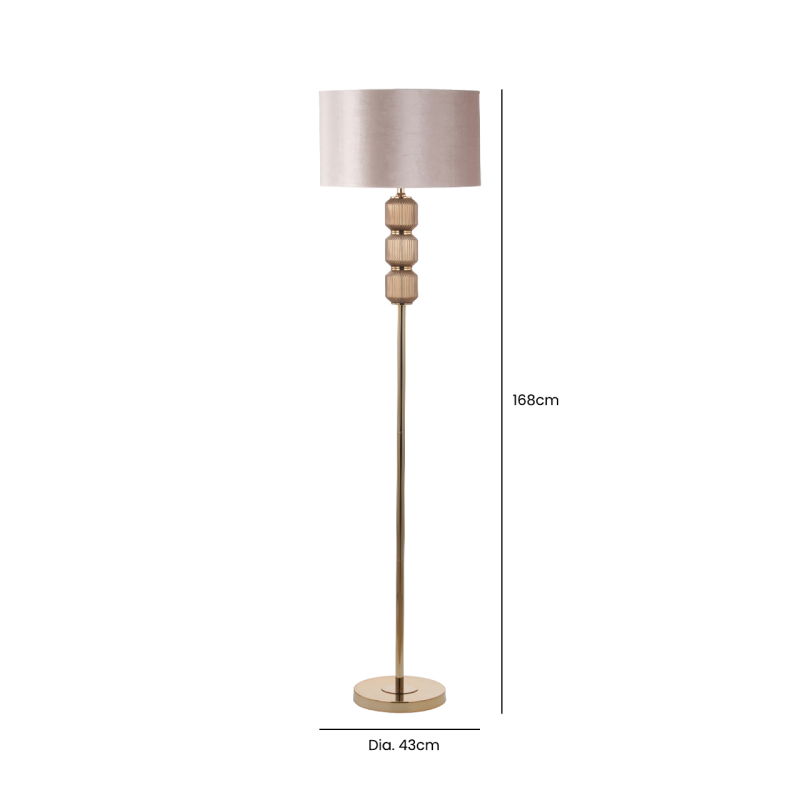 Premium Brown Plated Floor Lamp