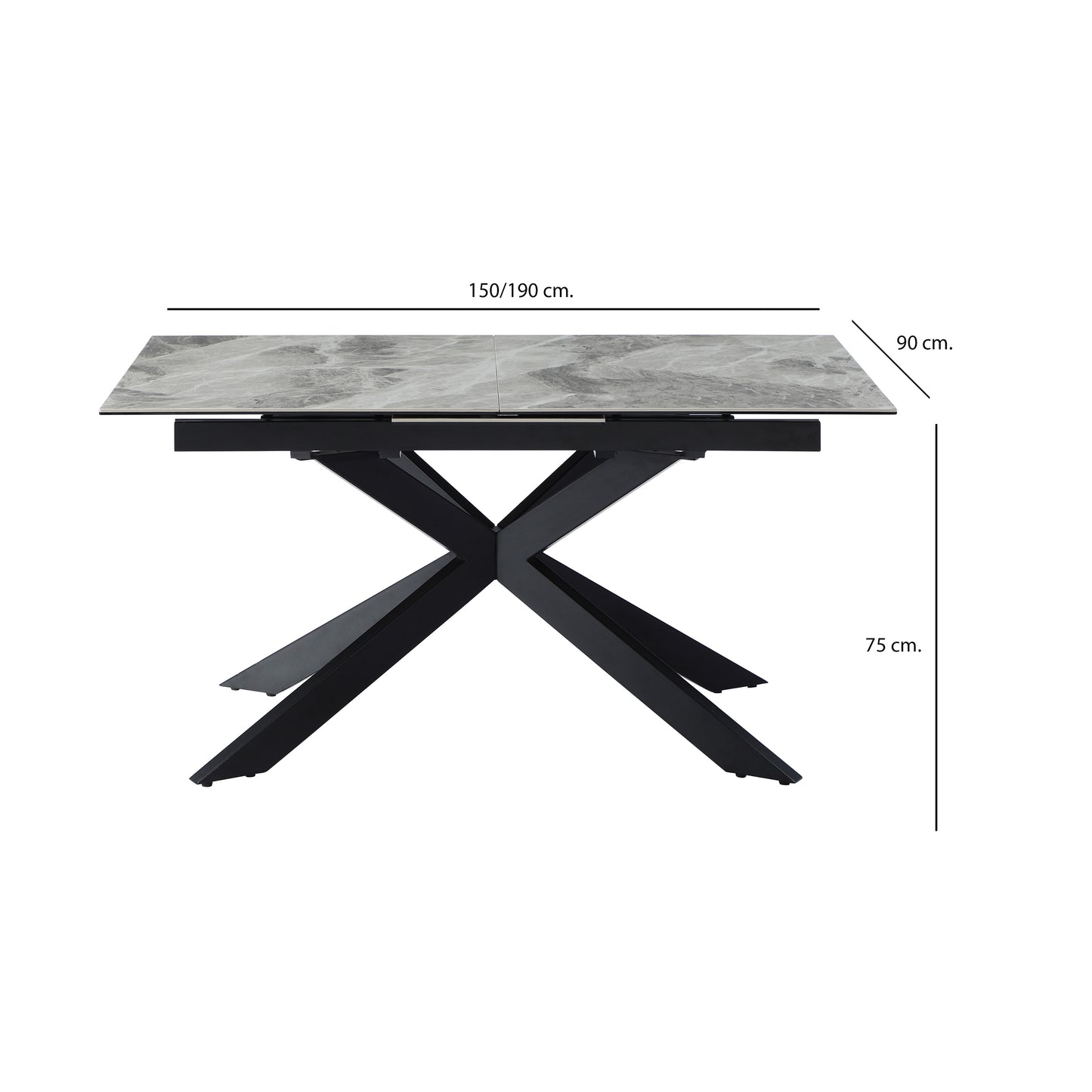 Apollo Grey Extending Table