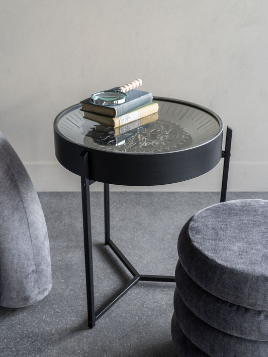 Royal Cog Clock Side Table