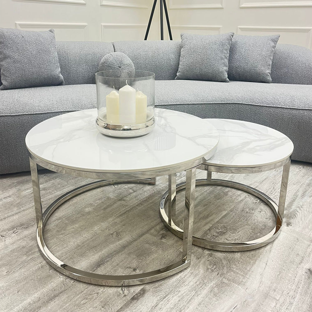 Ciaro Round Coffee Tables Chrome