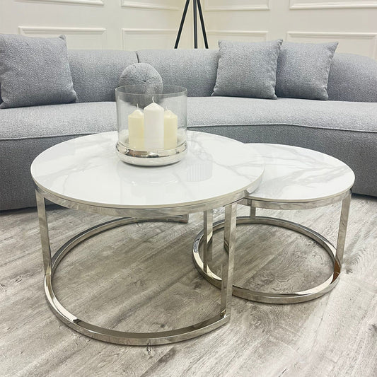 Ciaro Round Coffee Tables Chrome
