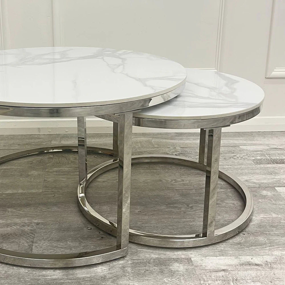 Ciaro Round Coffee Tables Chrome