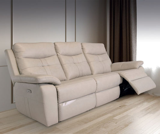 Emily Light Stone Electric Reclining Sofa Collection