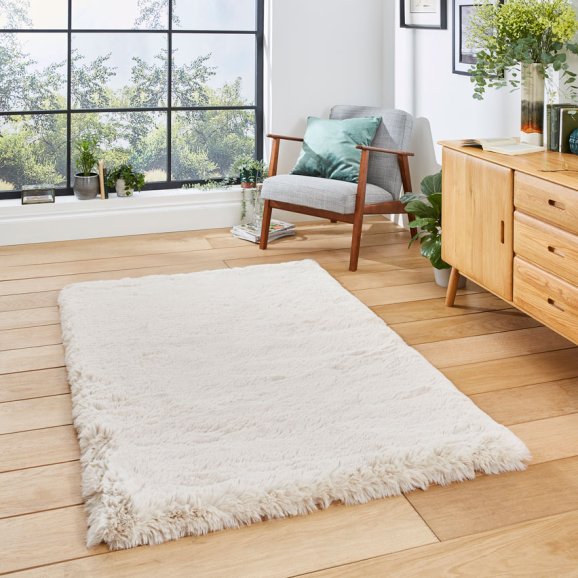 Super Fur Rug Beige