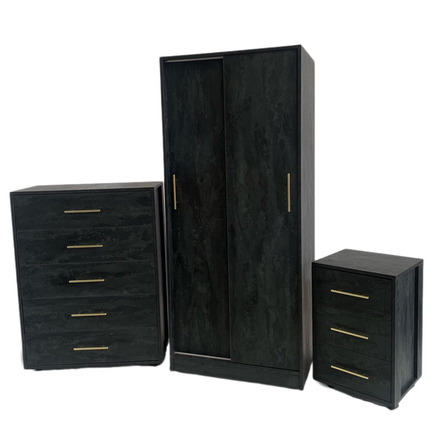 Venus Dark 2 Door Sliding Wardrobe