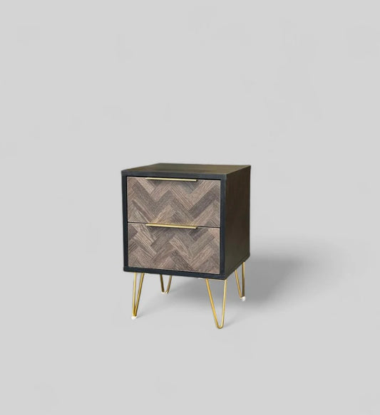 Linthorpe Brown 2 Drawer Bedside Table