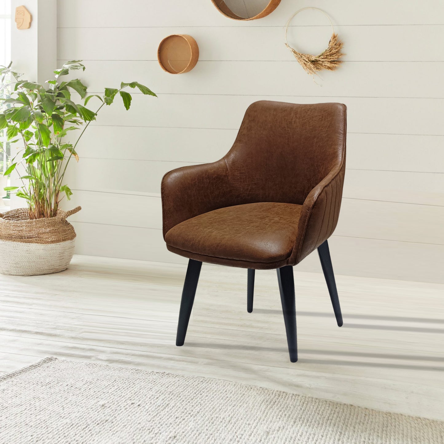 Pair of Vintage Tan Dining Chairs